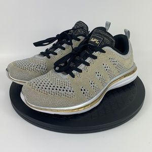 APL Techloom Pro Lululemon White/Silver/Gold Athletic Shoes Women's Size 9.5
